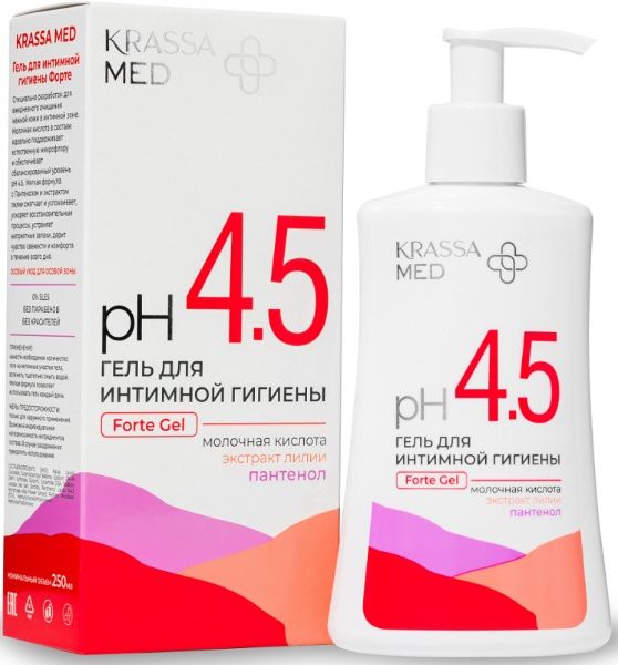 Изображение товара Гель для интимной гигиены Krassa med форте 250мл Гель для интимной гигиены Krassa med форте 250мл фотография