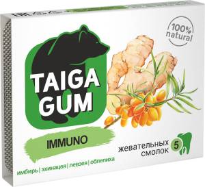 Смолка жевательная Taiga Gum Иммуно Алтайский нектар 5шт