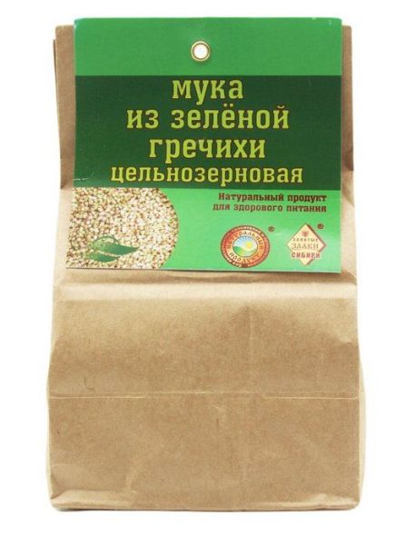 Изображение товара Мука из зелёной гречки 350г Мука из зелёной гречки 350г фотография